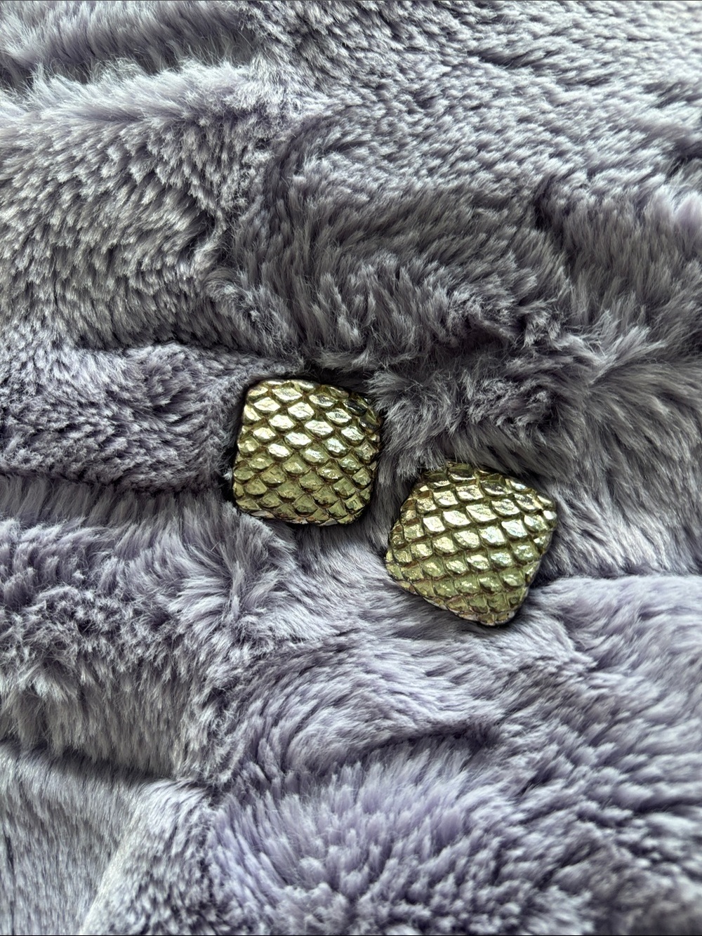 Givenchy Vintage Silver Square Mermaid Clip on Earrings EUC